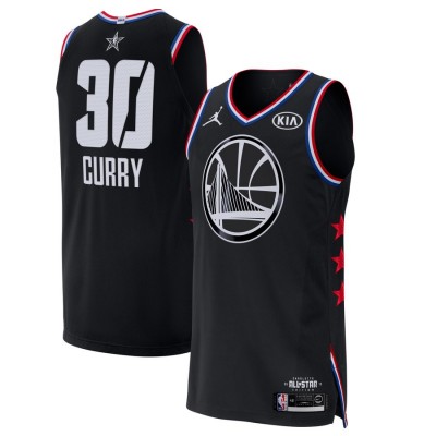 Golden State Warriors #30 Stephen Curry Black Jordan Brand 2019 NBA All-Star Game Finished Authentic Jersey Men's